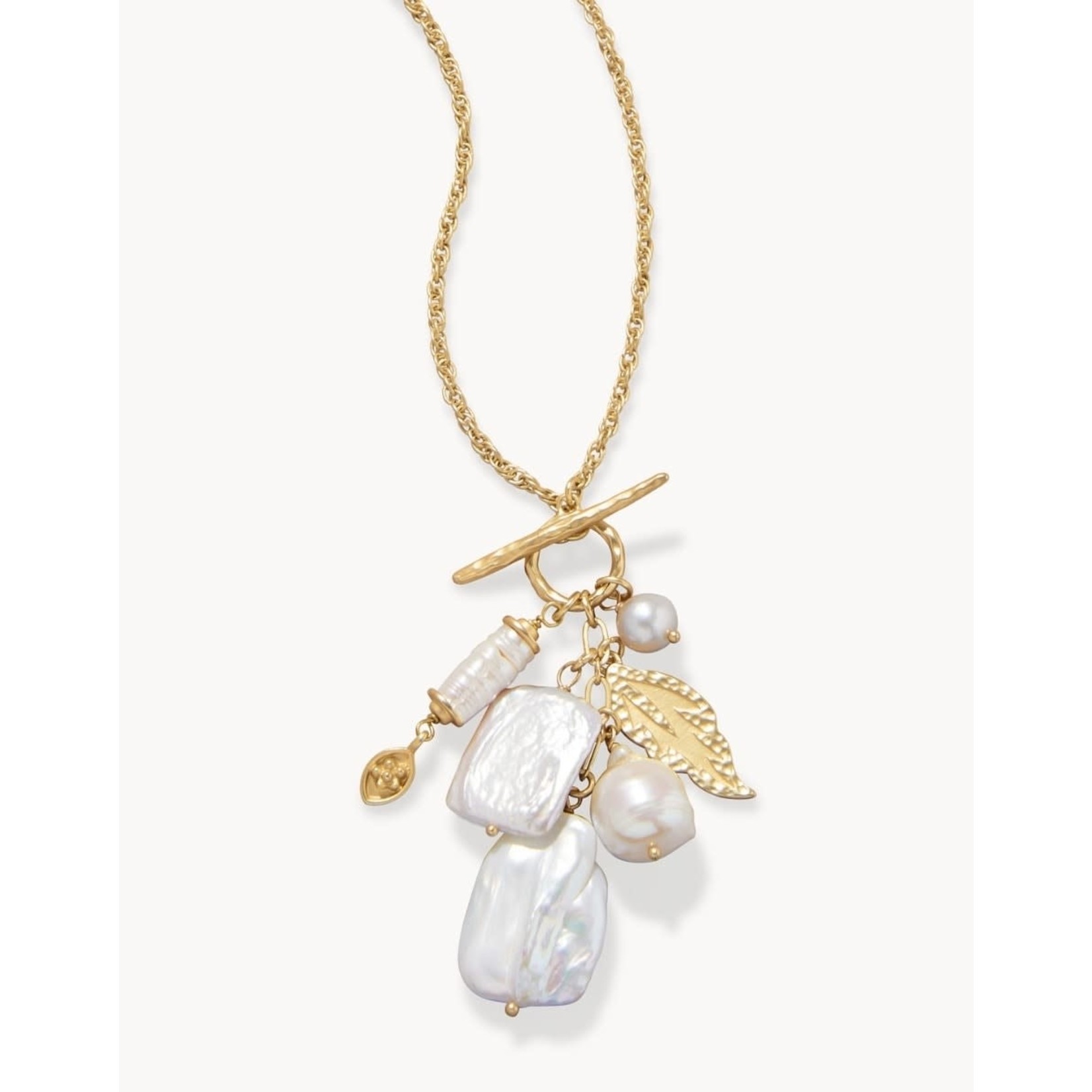 Spartina Charlie 32“ Pearl Leaf Necklace