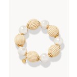 Spartina Bahia Stretch Bracelet in Pearl/Natural