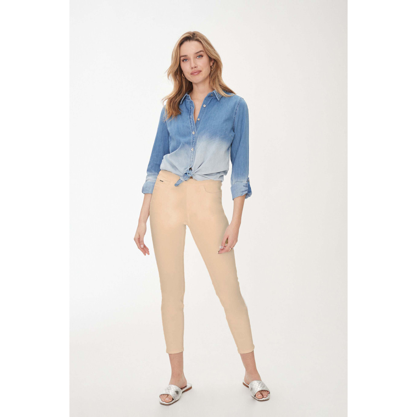 FDJ Pull-On Slim Ankle Pant in Mellow Gold
