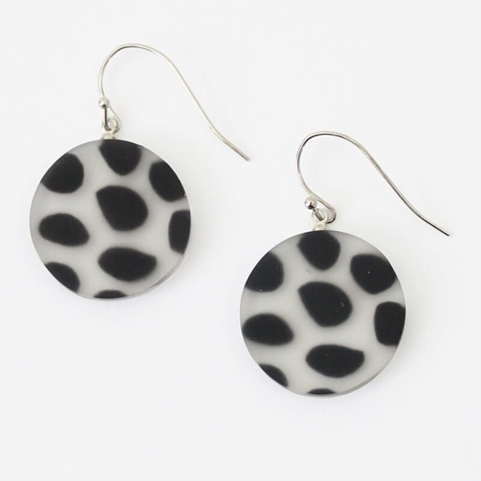 Black Dot Frosted Shay Earrings