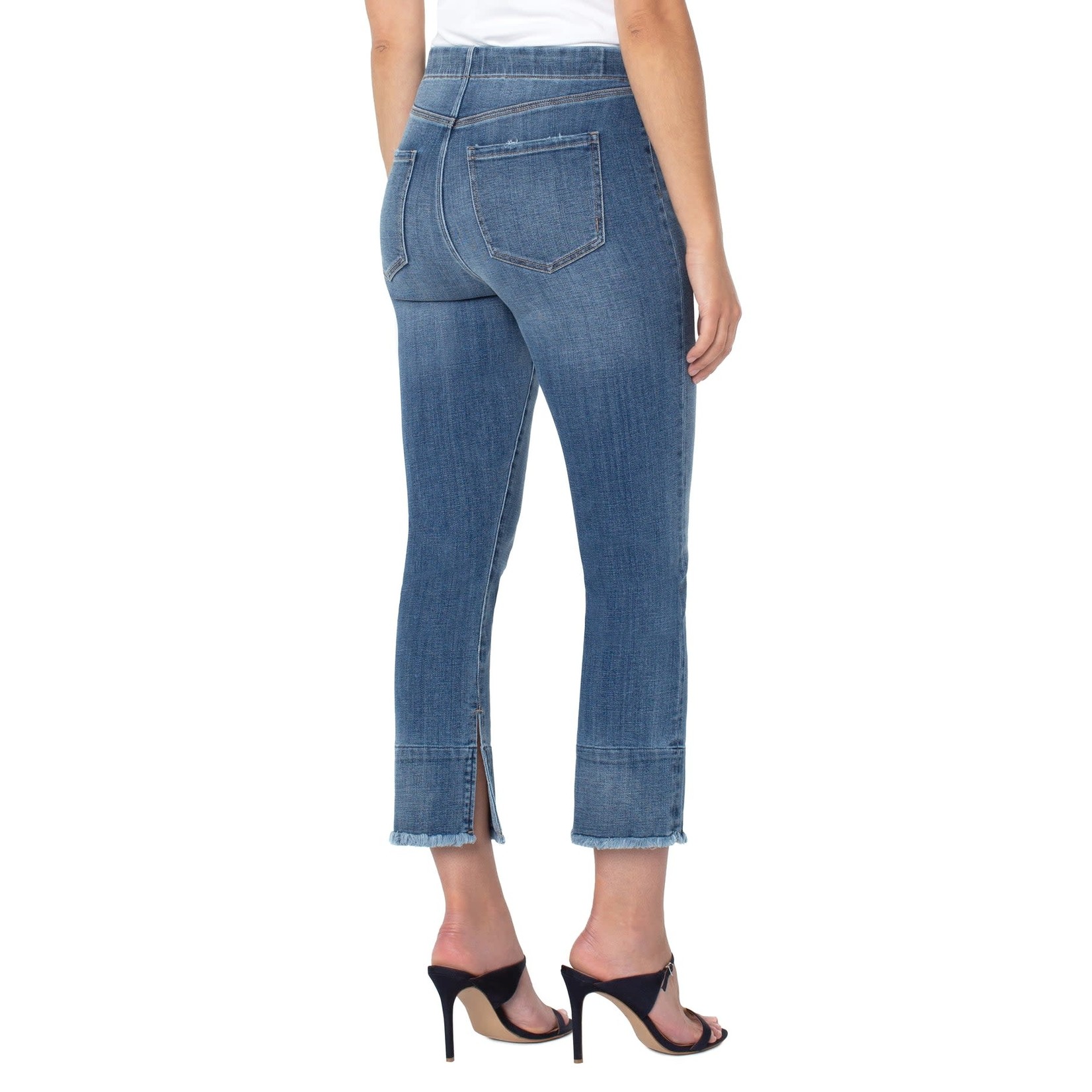 Liverpool Chloe Crop 25.5’ Skinny Jean w/ Inseam Slit in Jersey