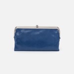 HOBO Lauren Polished Leather Wallet/Clutch in Atlantis Blue