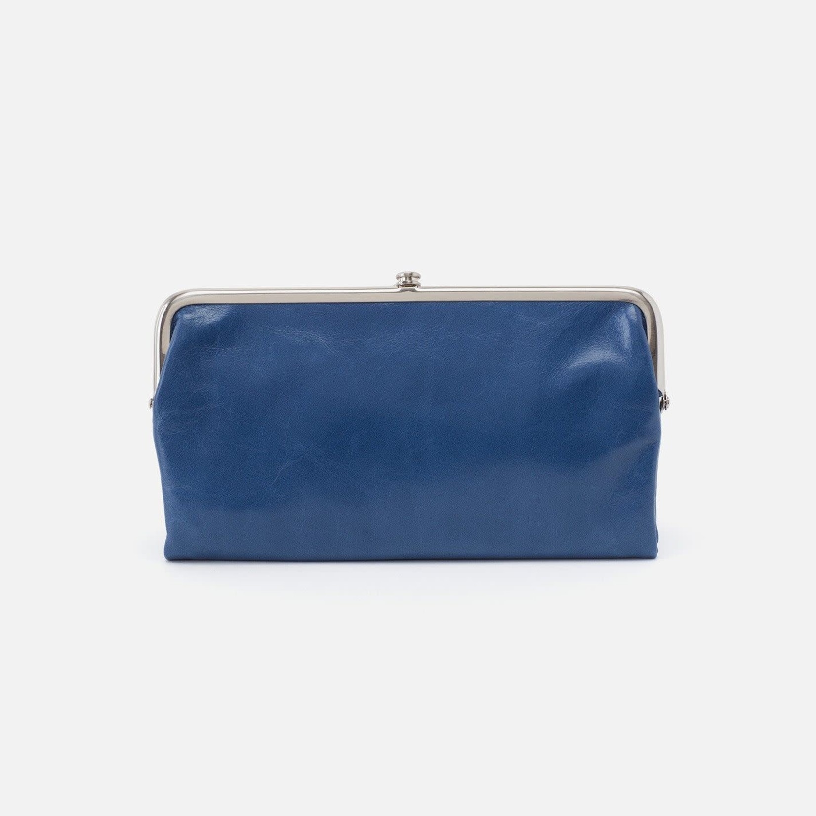 HOBO Lauren Polished Leather Wallet/Clutch in Atlantis Blue