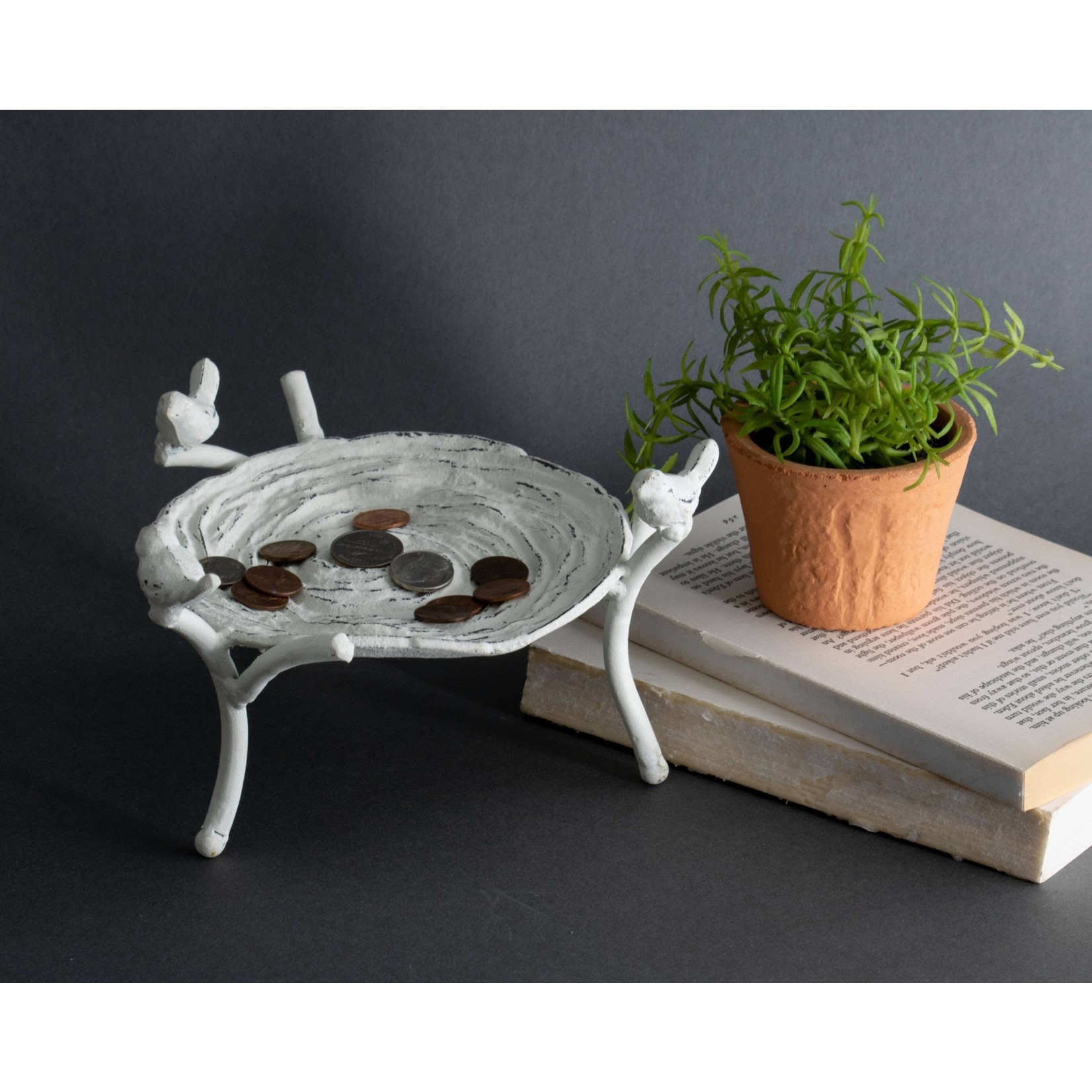 Foreside Home and Garden Flora Bird Nest Trinket/Candle Tray