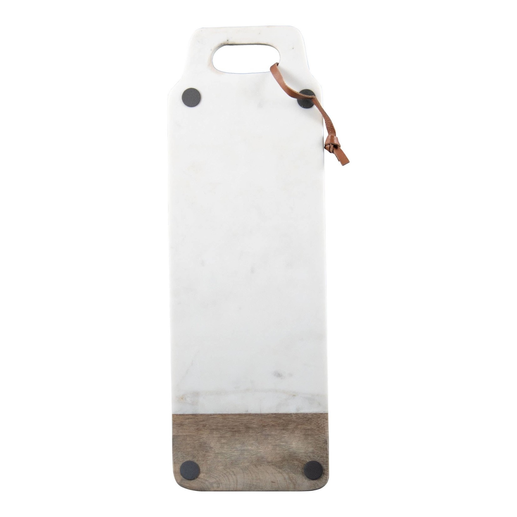 Foreside Home and Garden Gather Marble & Mango Wood Serving Board