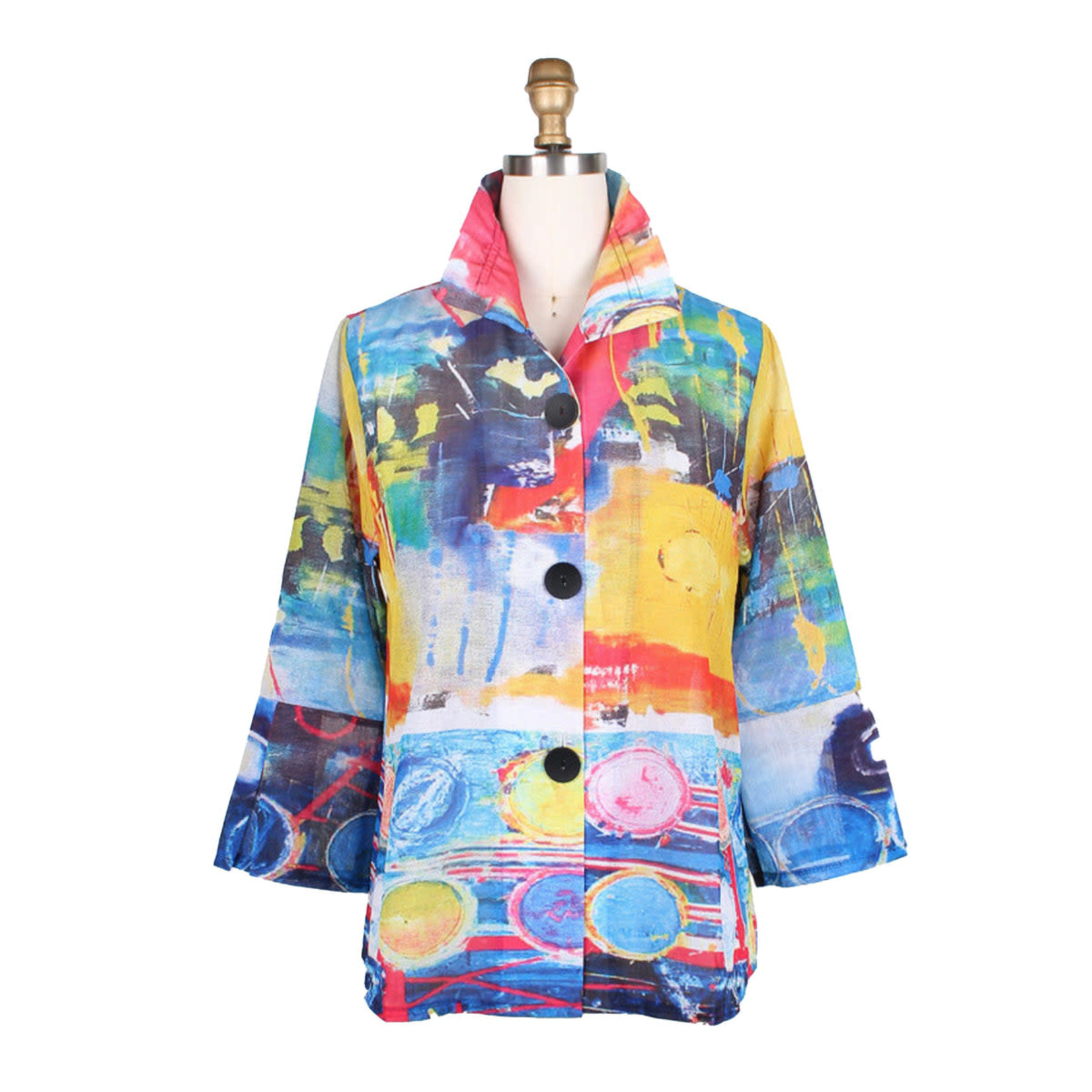 Damee Abstract Art Jacket in Multi
