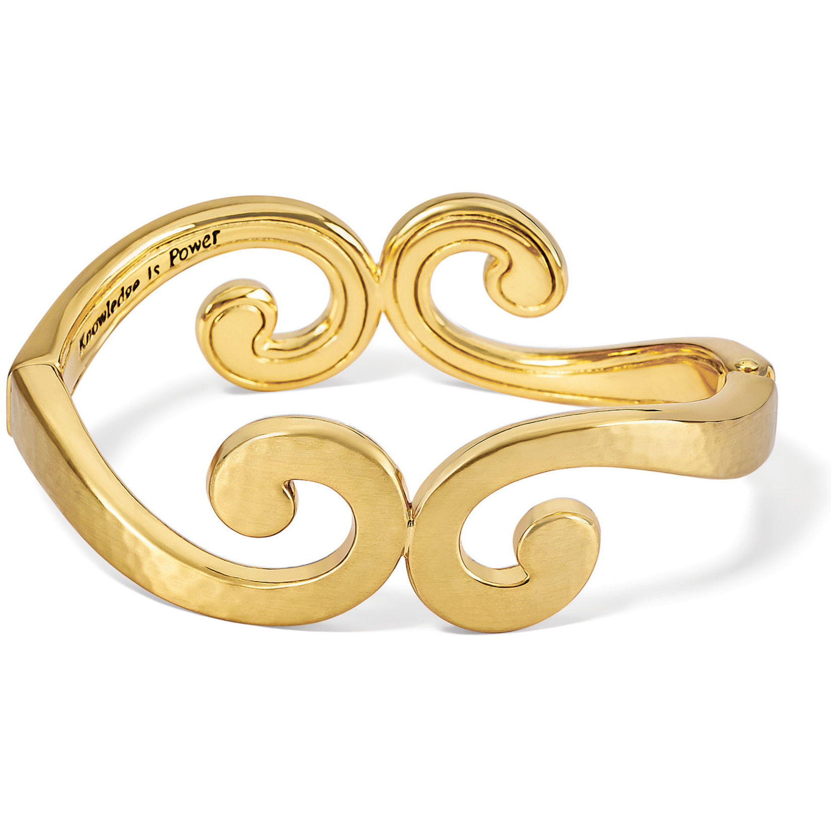Brighton Royale Brushed Gold Hinged Bangle