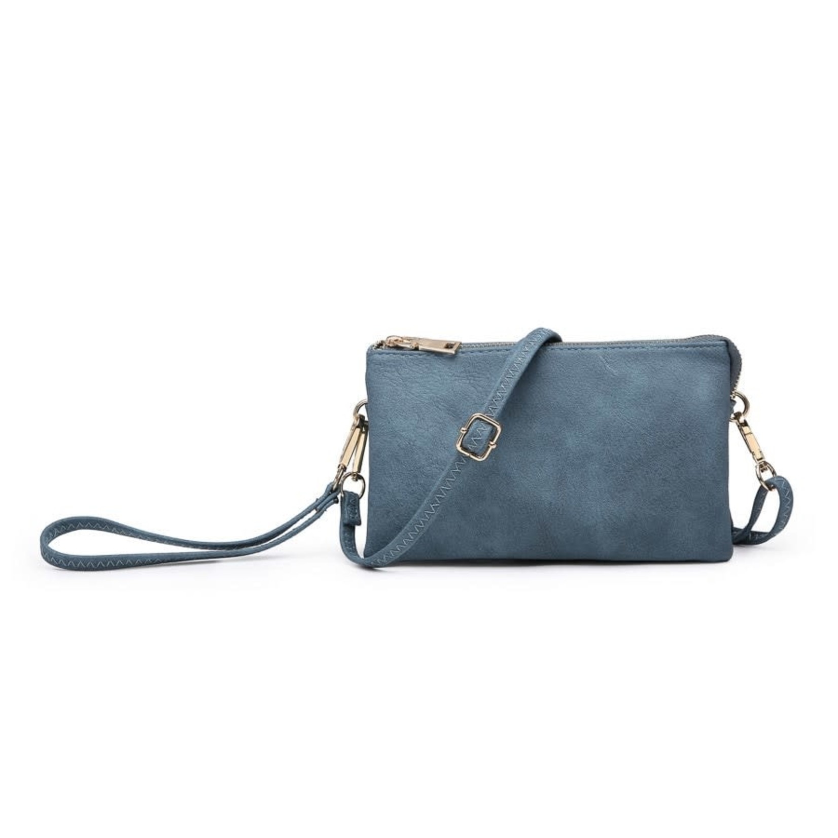 Jen & Co Riley Vegan Leather Double-Sided Wristlet/Crossbody - Indigo (IN)