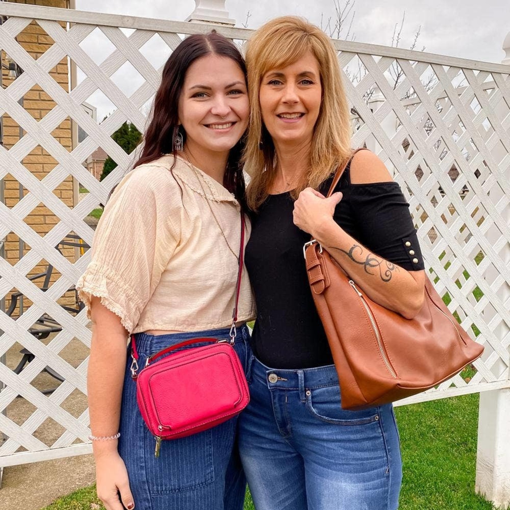 Kelsey Crossbody Satchel in Hot Pink