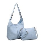 Jen & Co Ida Slouchy Hobo Bag w/Adjustable Strap in Cerulean Blue