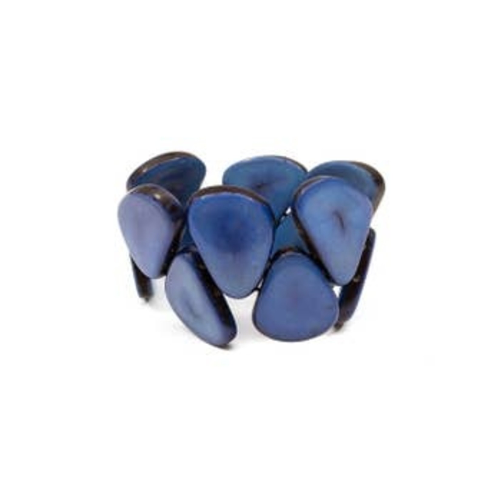 Organic Tagua Jewelry Samantha Tagua Bracelet in Biscayne Blue