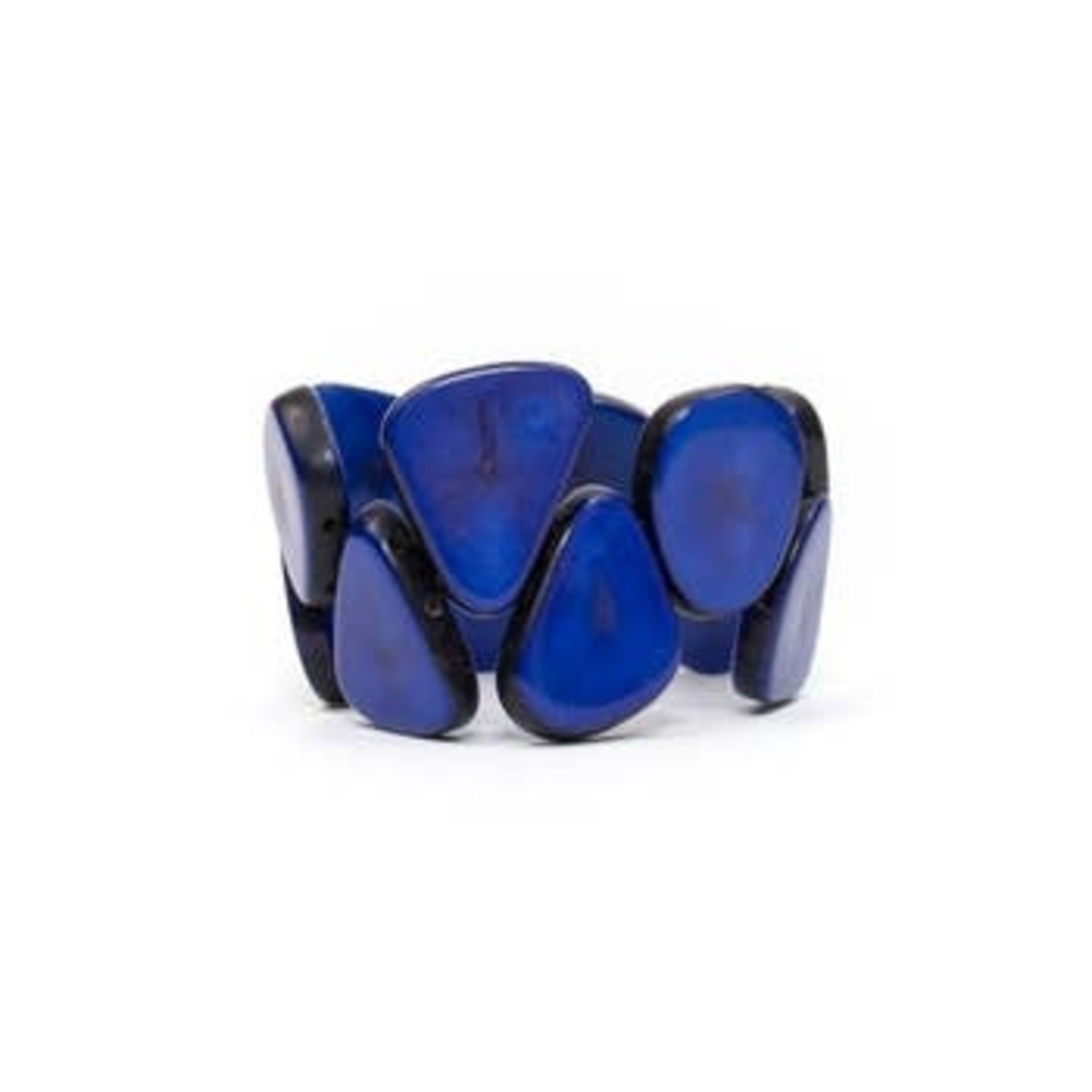 Organic Tagua Jewelry Samantha Tagua Bracelet in Royal Blue