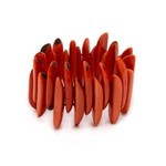 Organic Tagua Jewelry Baltra Tagua Bracelet in Orange