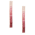 Zenzii Gradient Crystal Drop Earrings in Hot Pink