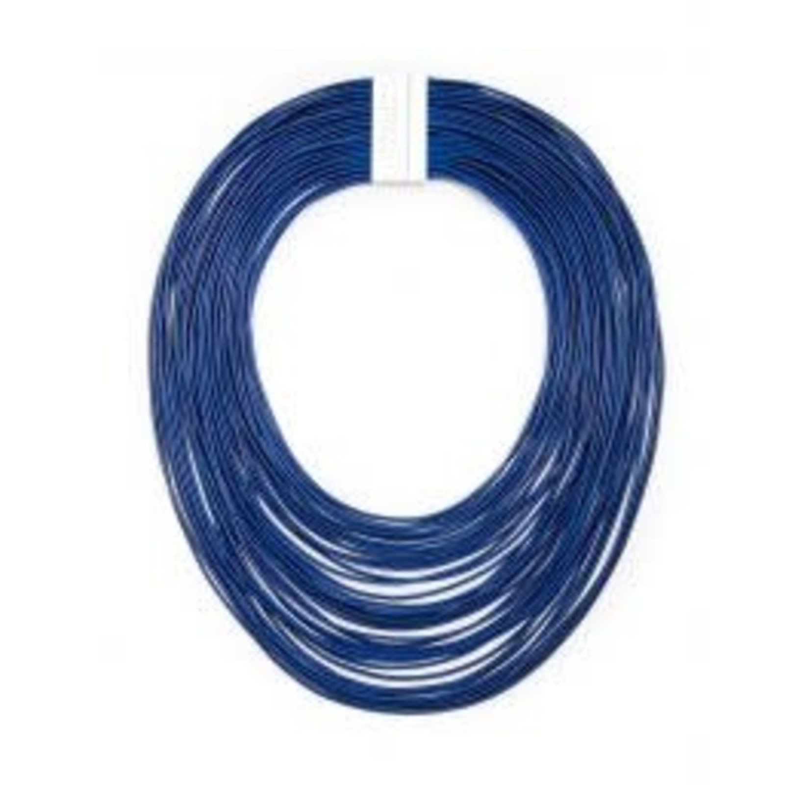 Zenzii Layered Rope Necklace in Navy