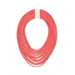 Zenzii Layered Rope Necklace in Coral