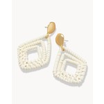 Spartina Jesse Wicker Earrings in White
