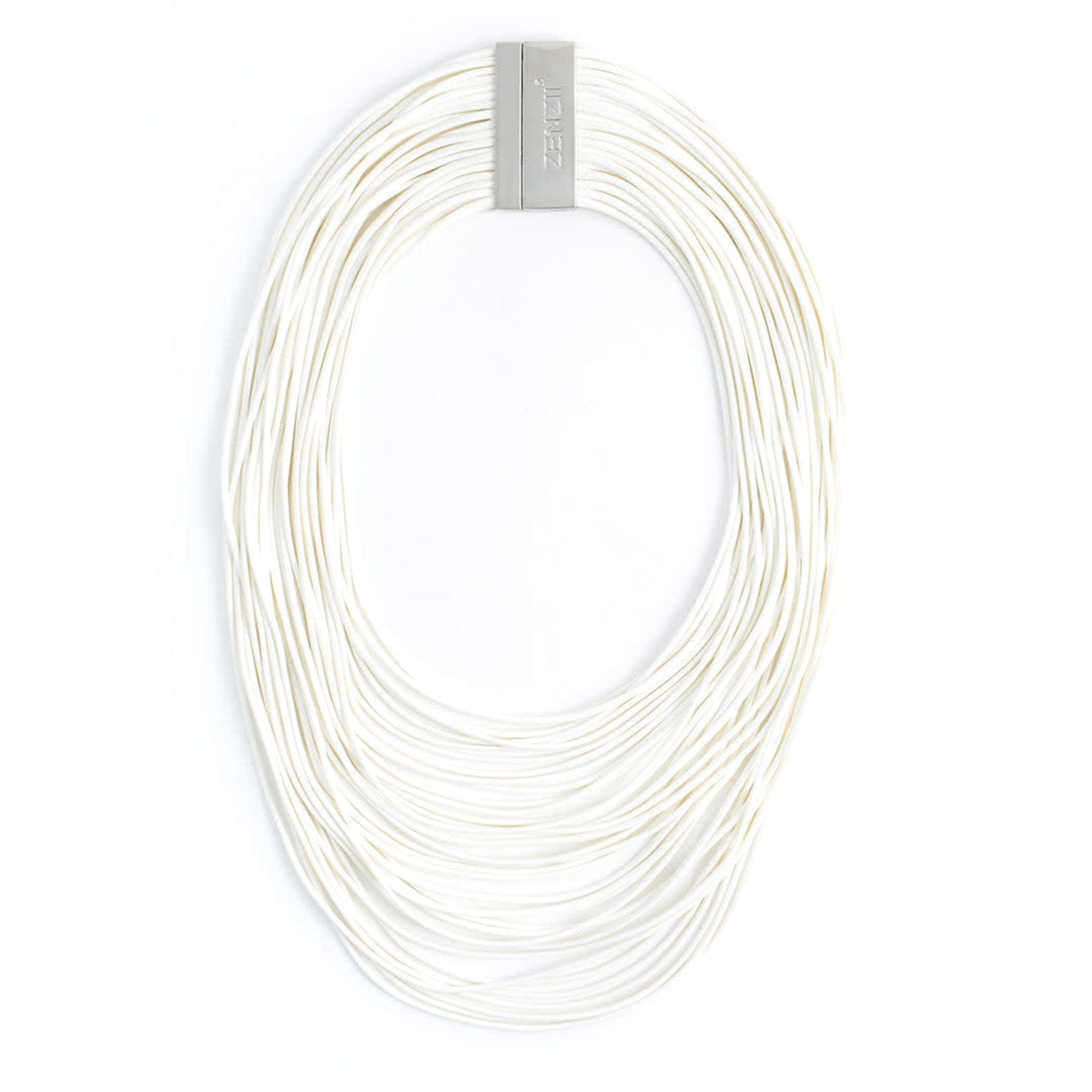 Zenzii Layered Rope Necklace in White