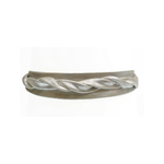 ADA Midi Leather Wrap Belt in Silver Shimmer