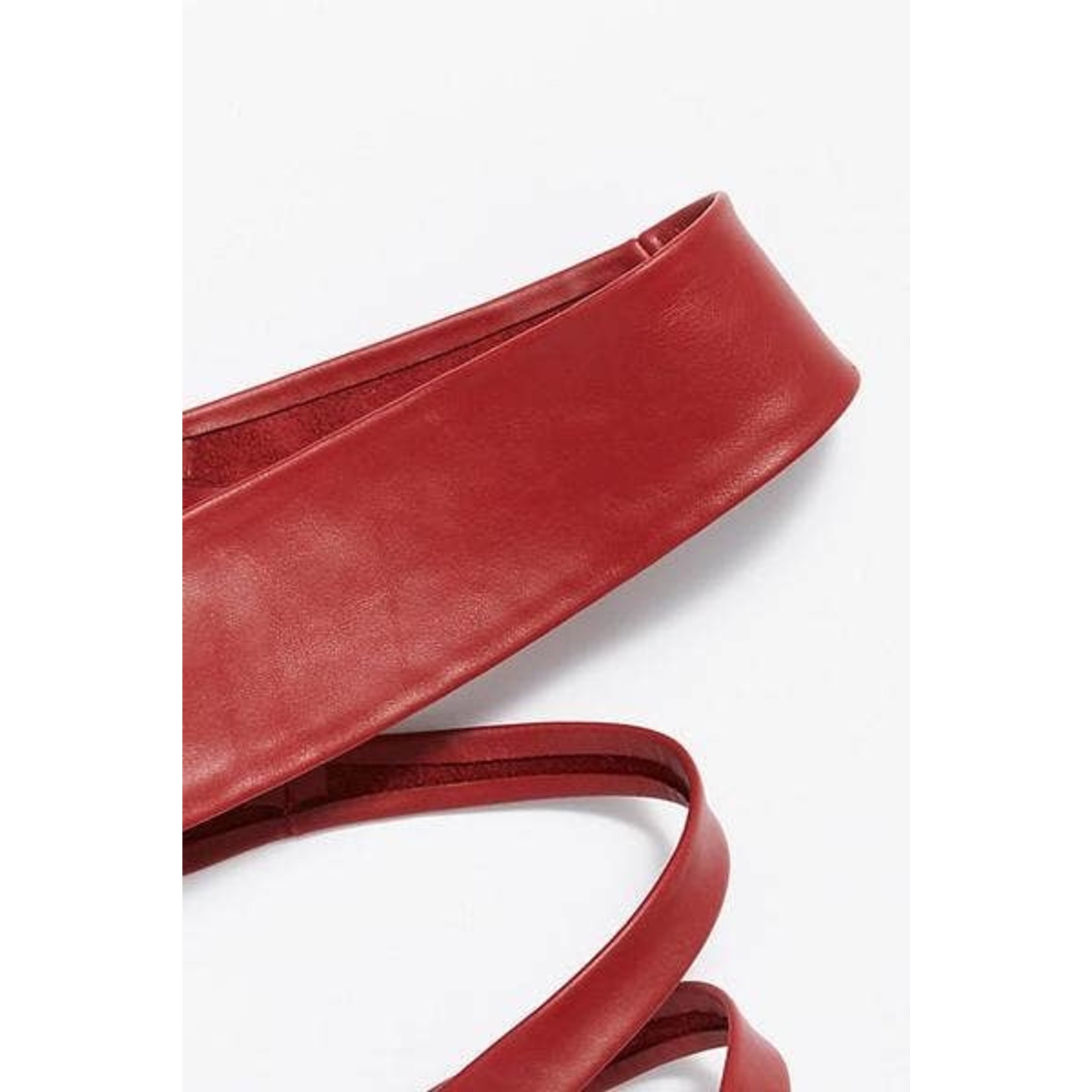 ADA Original Leather Wrap Belt in Red
