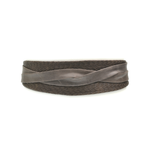 ADA Original Woven Leather Wrap Belt in Chocolate