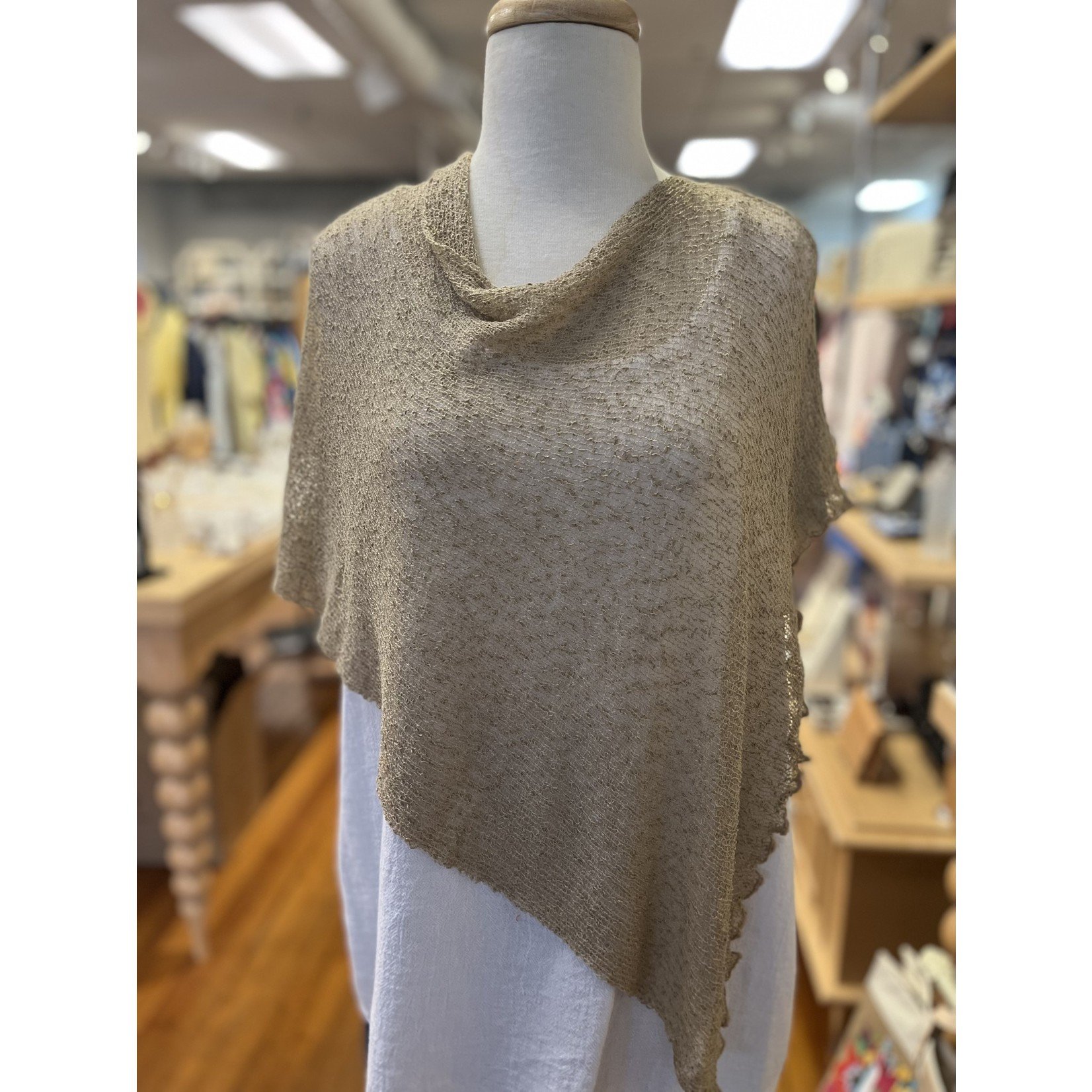 Lost River Imports Lightweight 5-way Poncho in Latte (10)