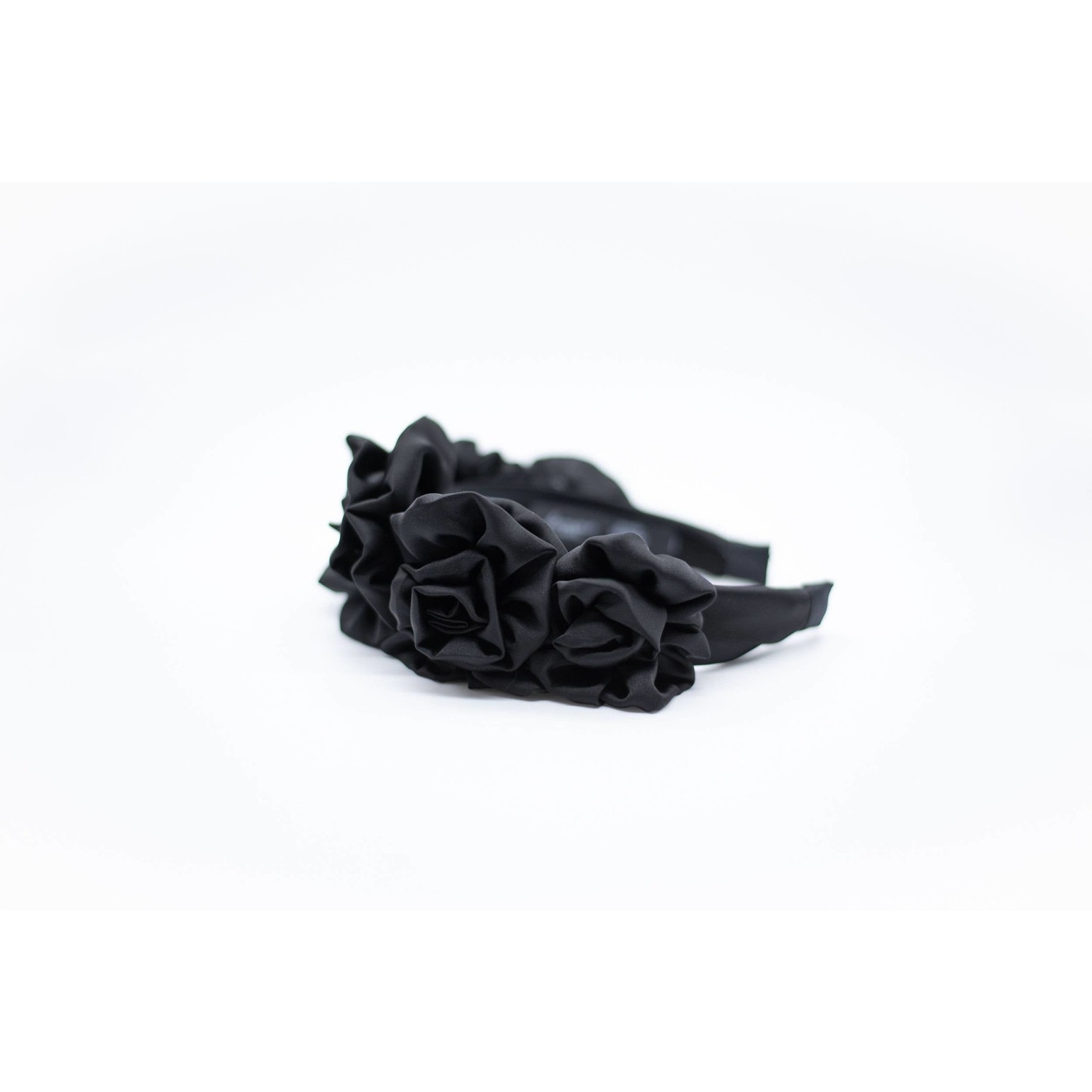 Rosette Headband in Black