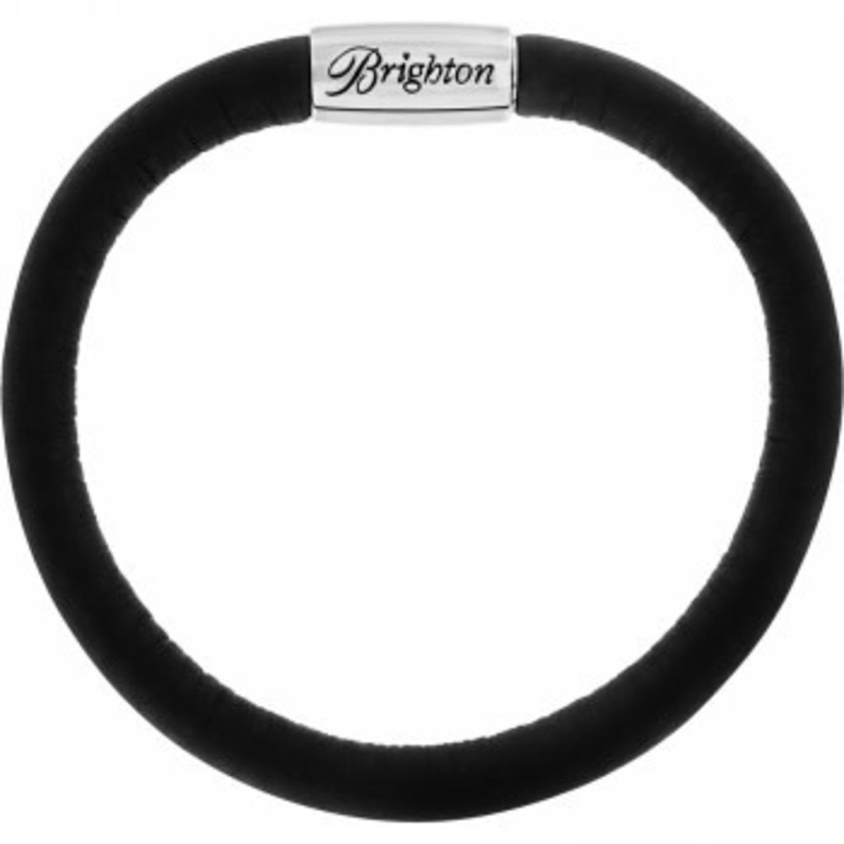 Brighton Woodstock Single Leather Bracelet Blk M/L