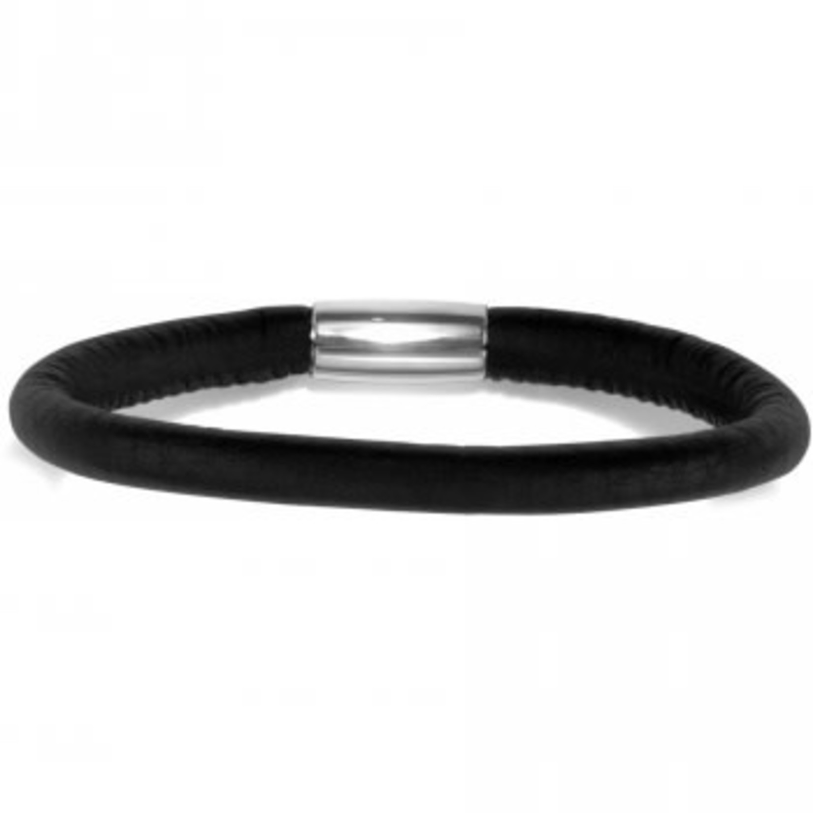Brighton Woodstock Single Leather Bracelet Blk M/L