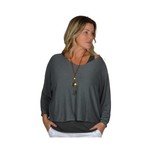 Catherine Lillywhites 2 Pc Dk Grey and Matching Tunic  w/ Necklace