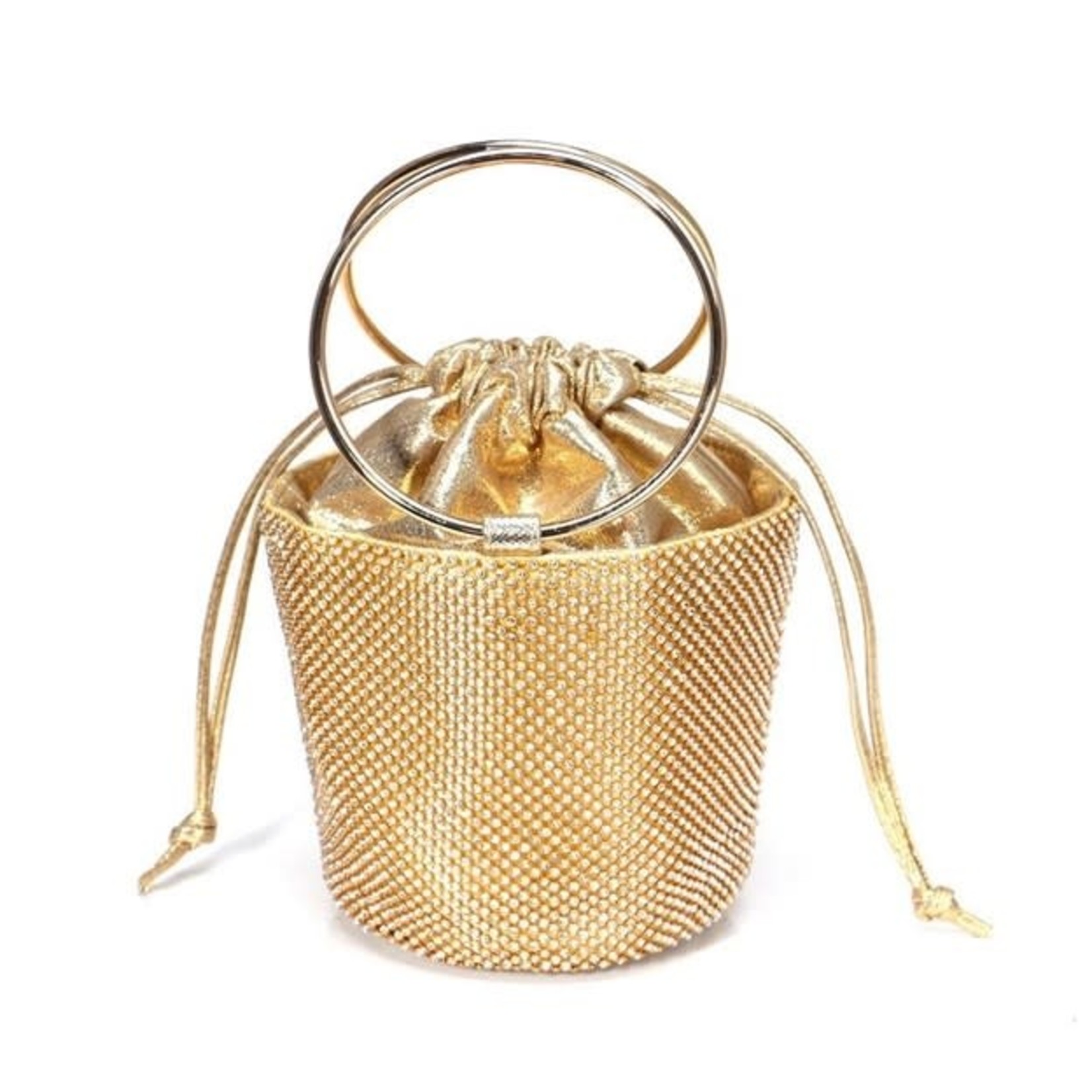 Bucket Bag in Metallic Gold