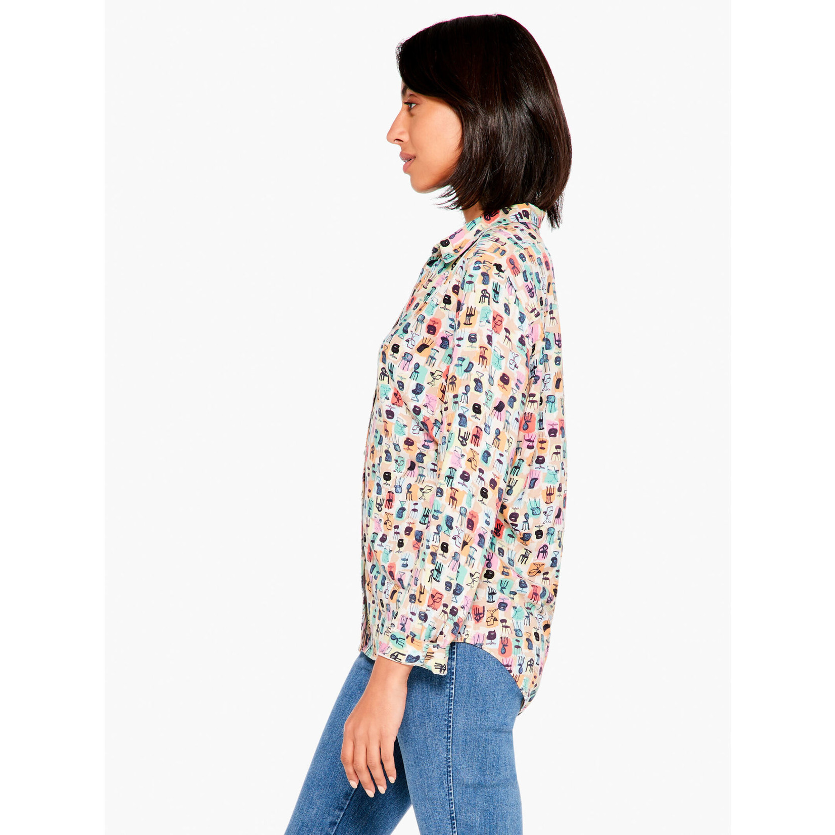 Have a Seat Live In Shirt in Green Multi