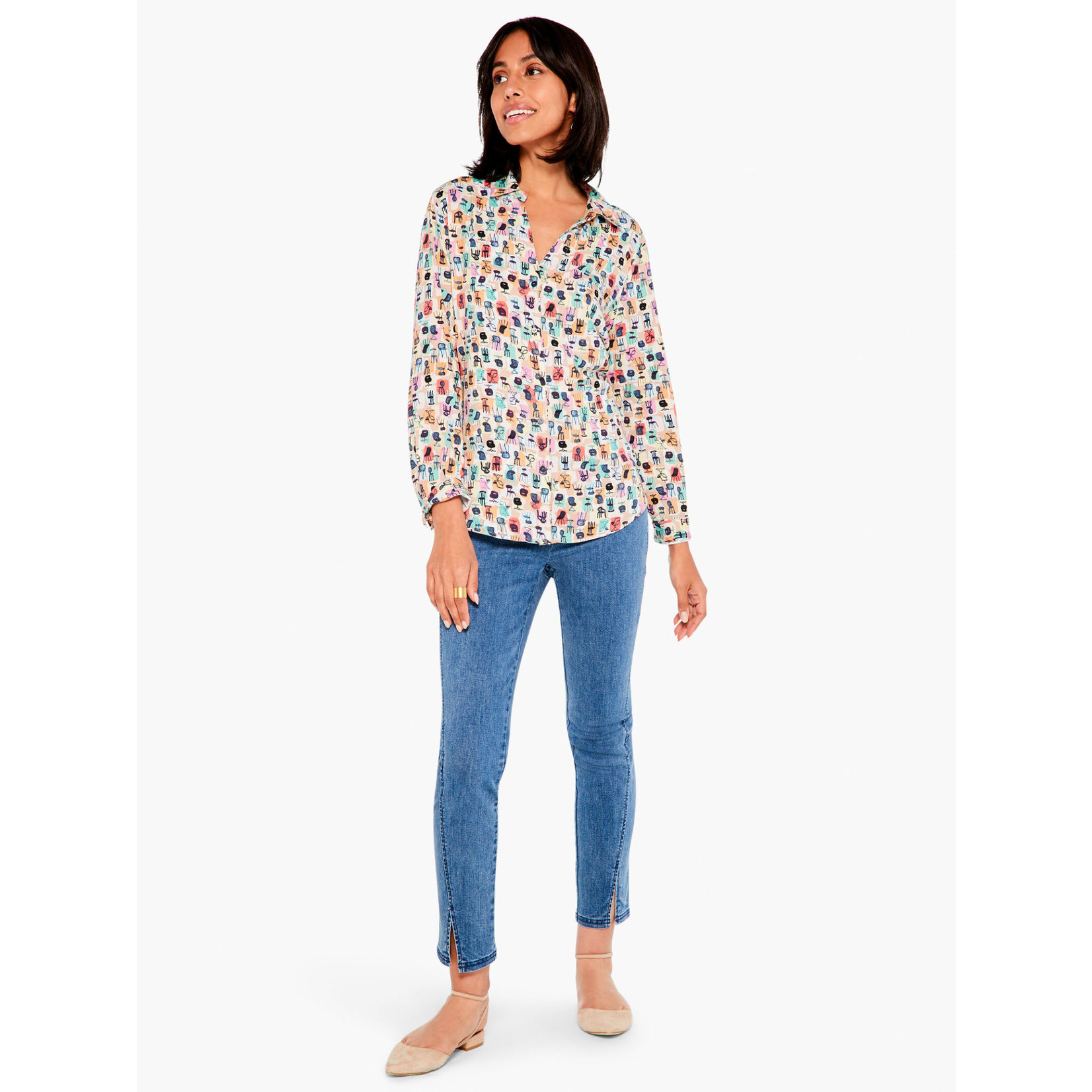 Have a Seat Live In Shirt in Green Multi