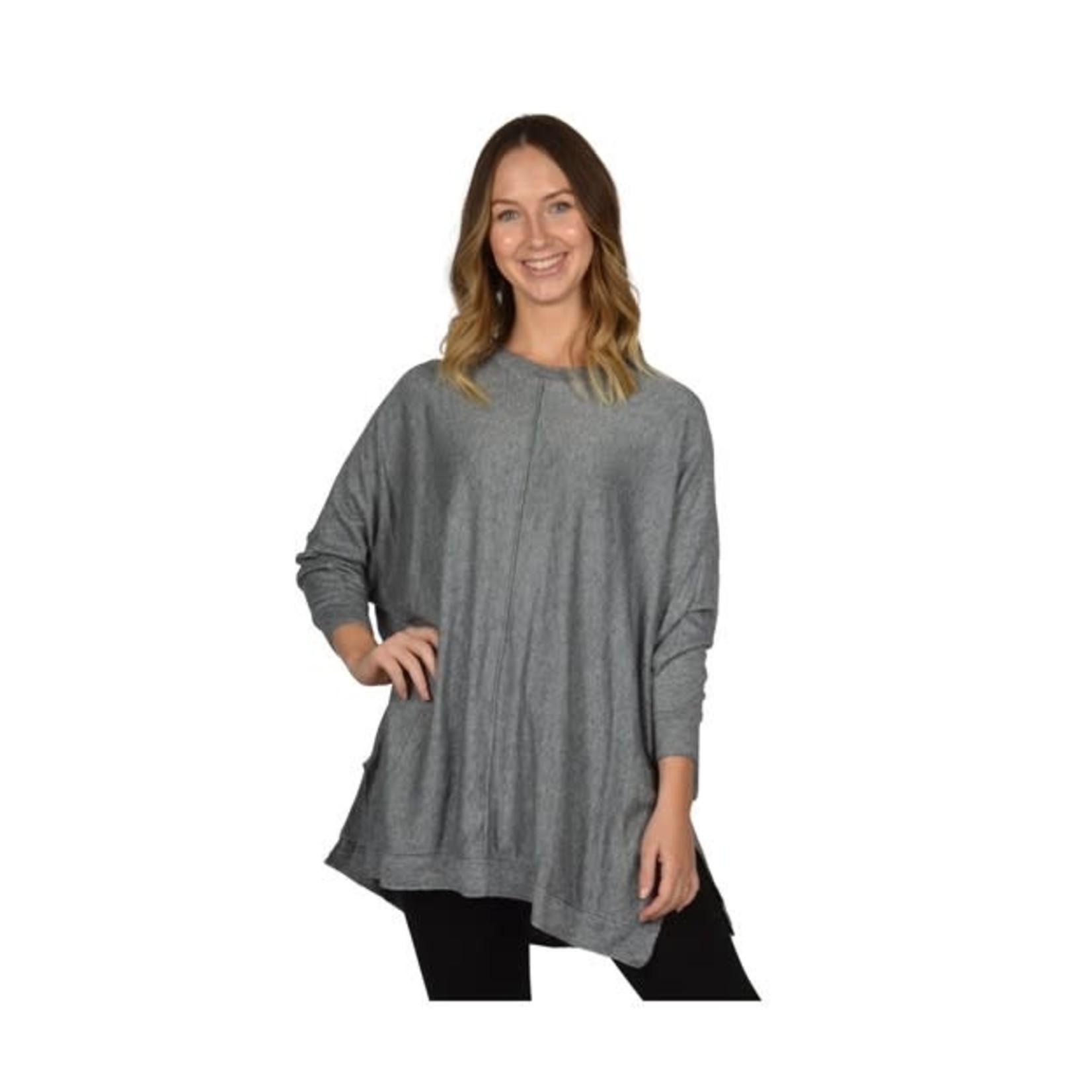 Catherine Lillywhites Crew Neck Front Seam Tunic in Grey