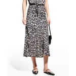 Textured Night Skirt in Black Multi