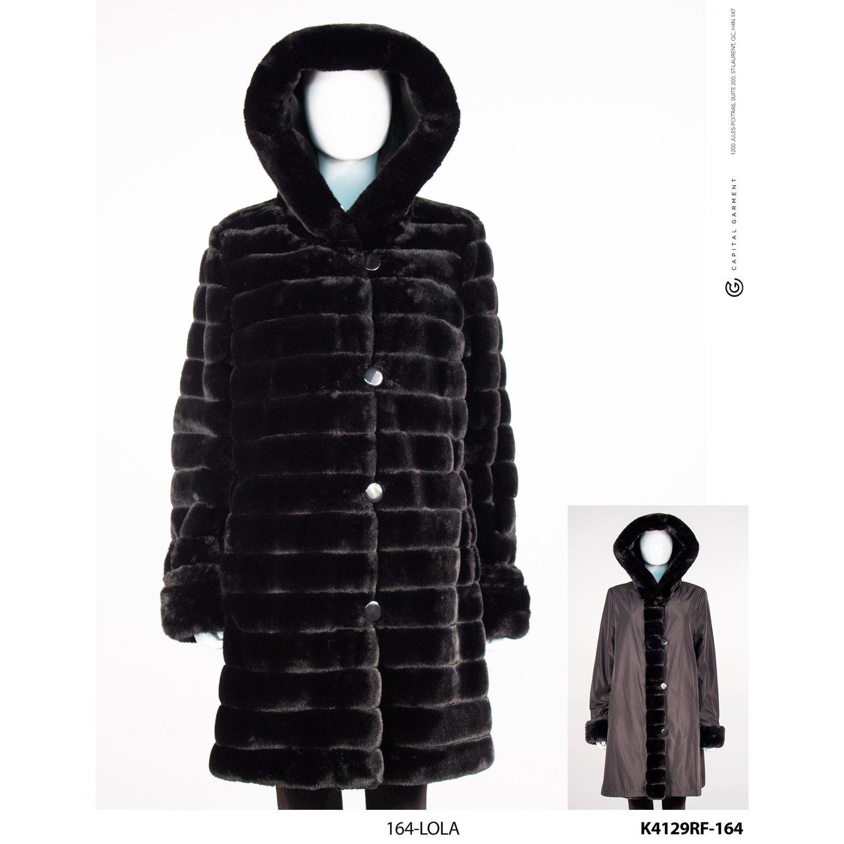 Reversible Faux Fur Lola Coat In Black Mollys Meanderings 