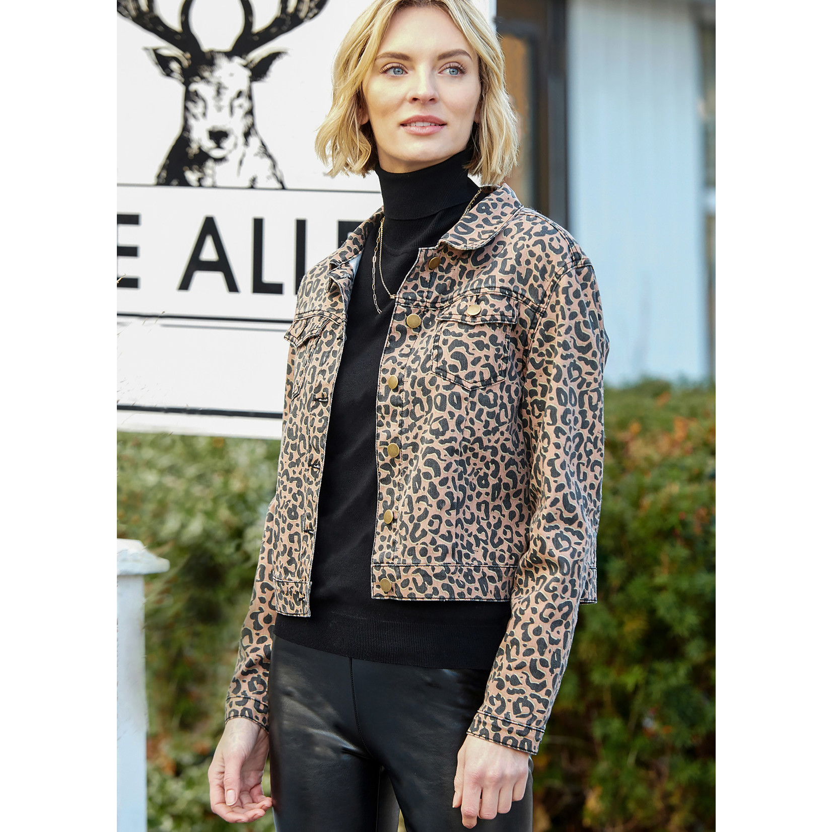 Perfectly Leopard Jean Jacket