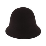 Jeanne Simmons Wool Felt Bucket Hat w/Slight Flare in Black