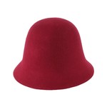 Jeanne Simmons Wool Felt Bucket Hat w/Slight Flare in Burgundy