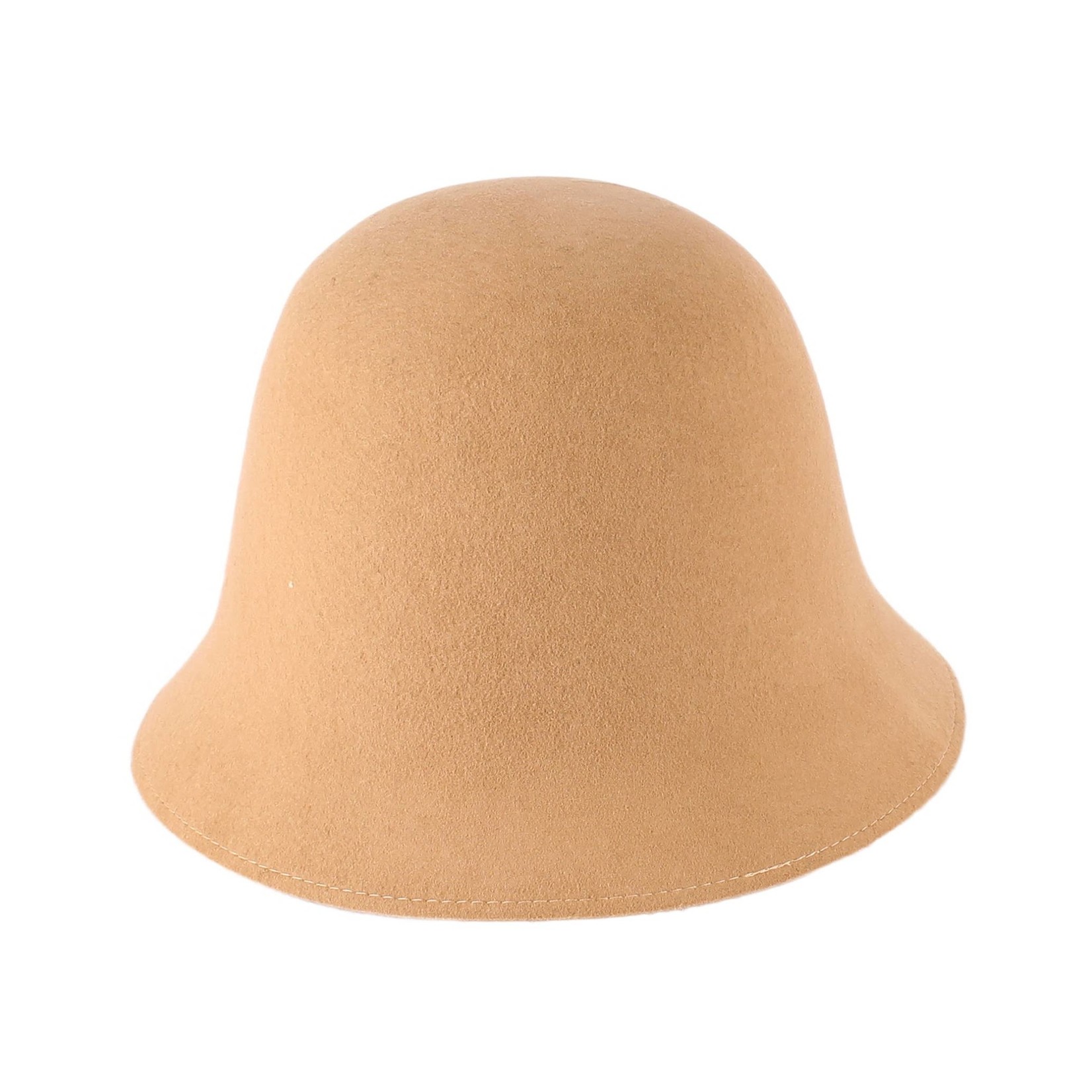 Jeanne Simmons Wool Felt Bucket Hat w/Slight Flare in Tan