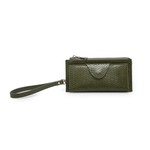 Jen & Co Kyla Snake RFID Wallet/Wristlet inOlive