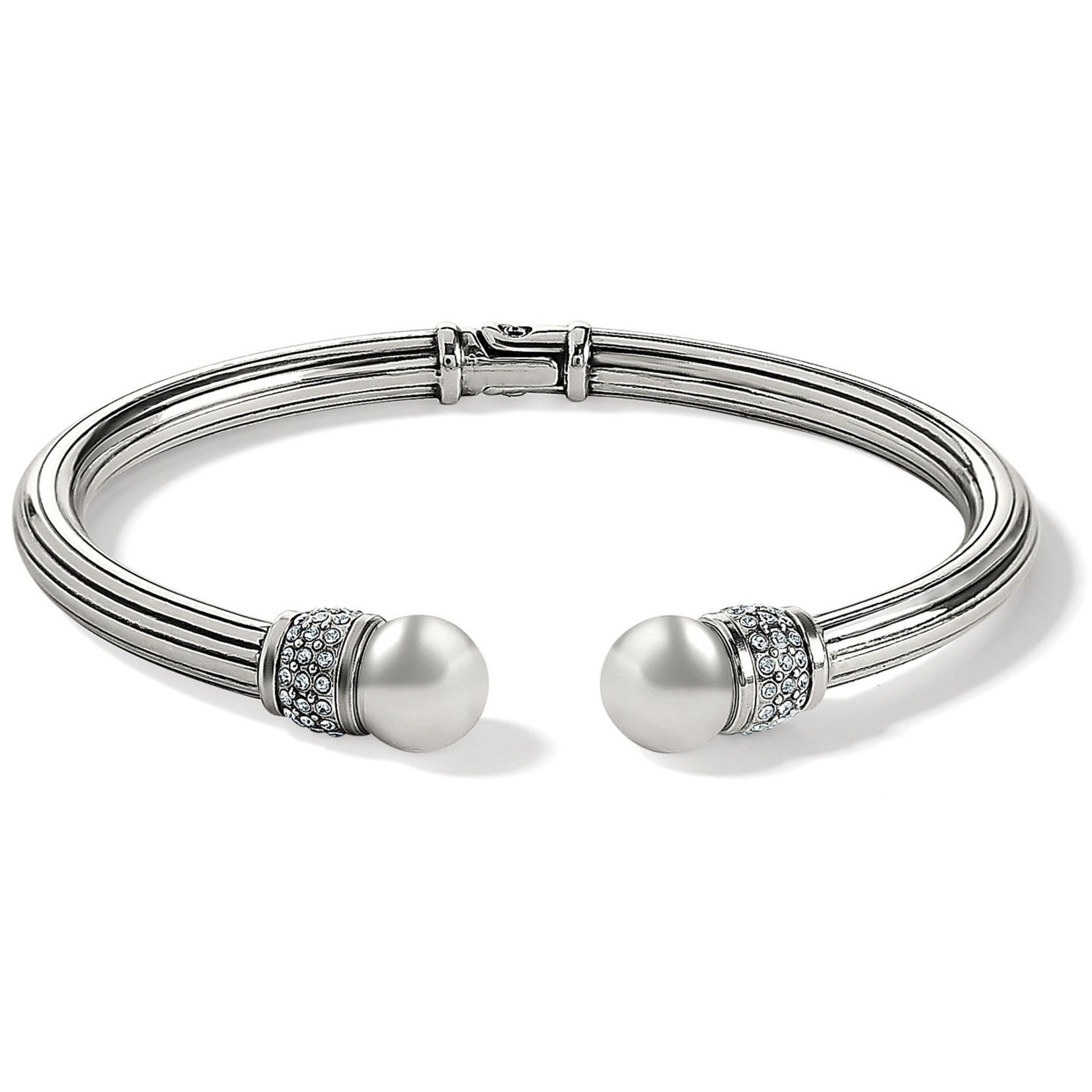 Brighton Meridian Silver Open Hinged Bangle