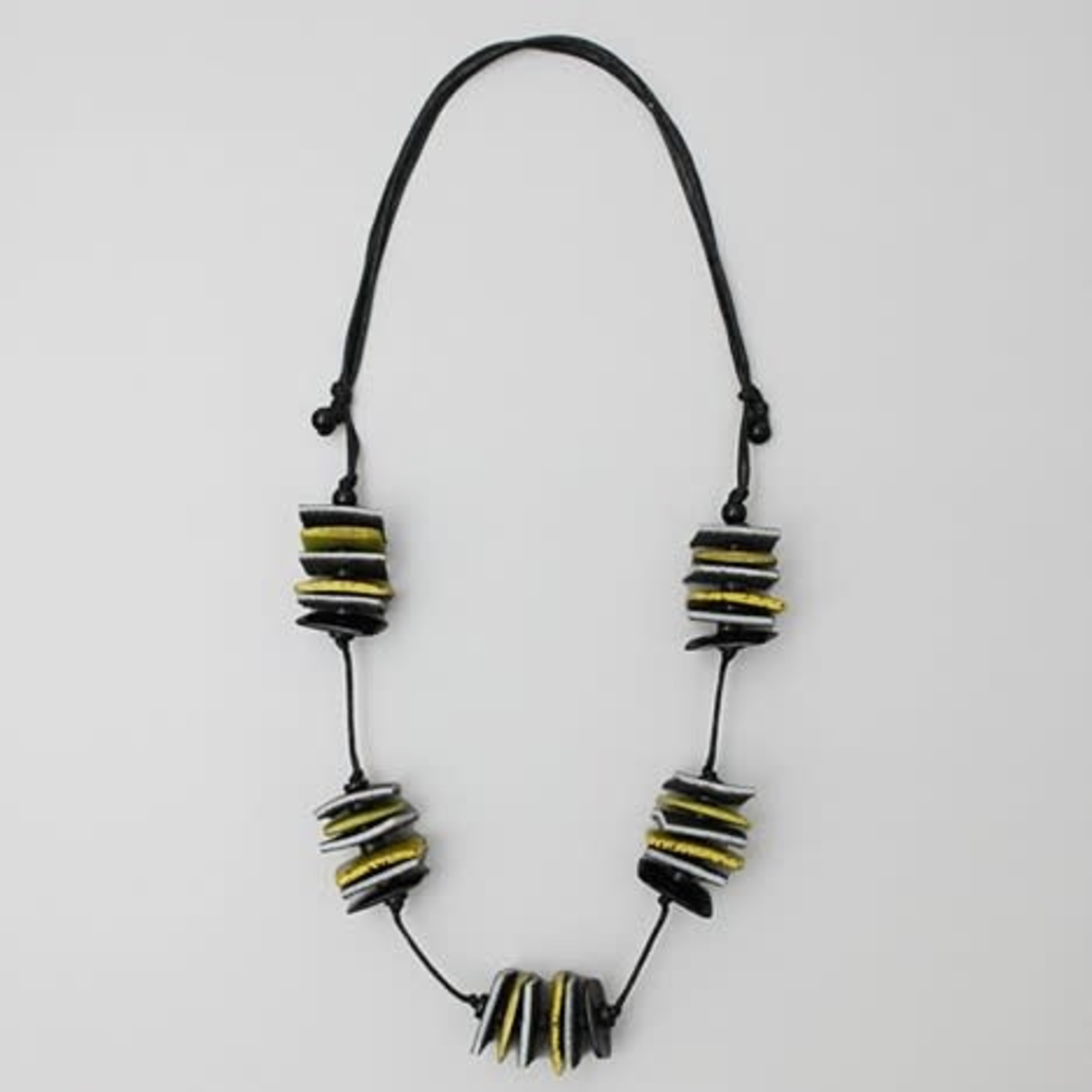 Olive Leather Zarinda Necklace
