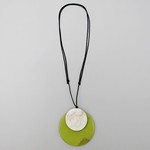 Lime Round Double Whitney Pendant