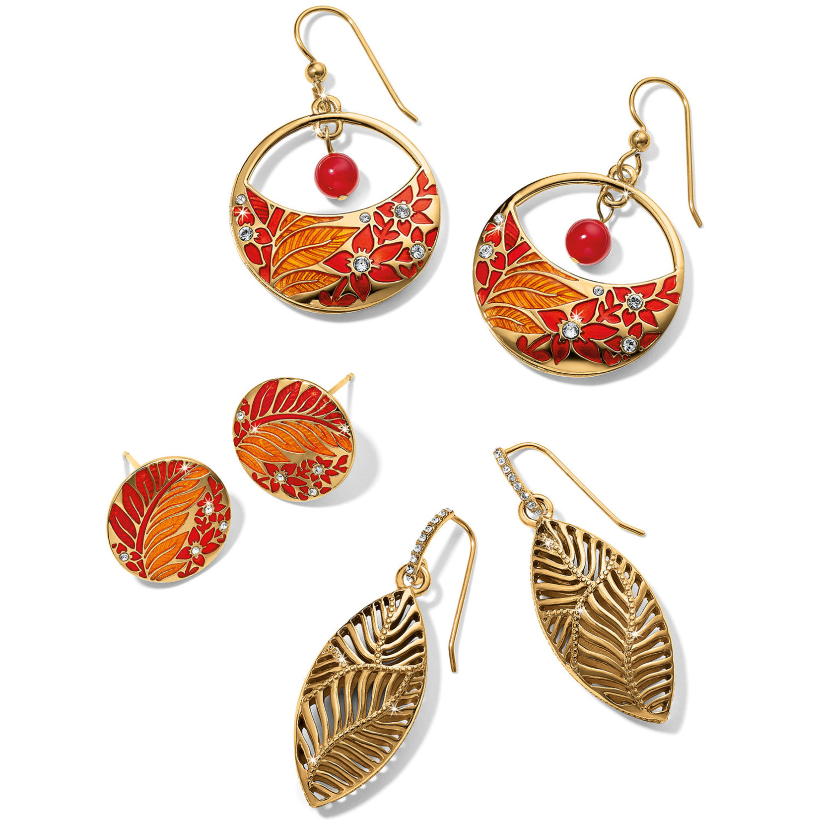 Brighton Palmetto Gold French Wire Earrings