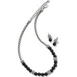 Brighton Meridian Black Bead Lever back Earrings