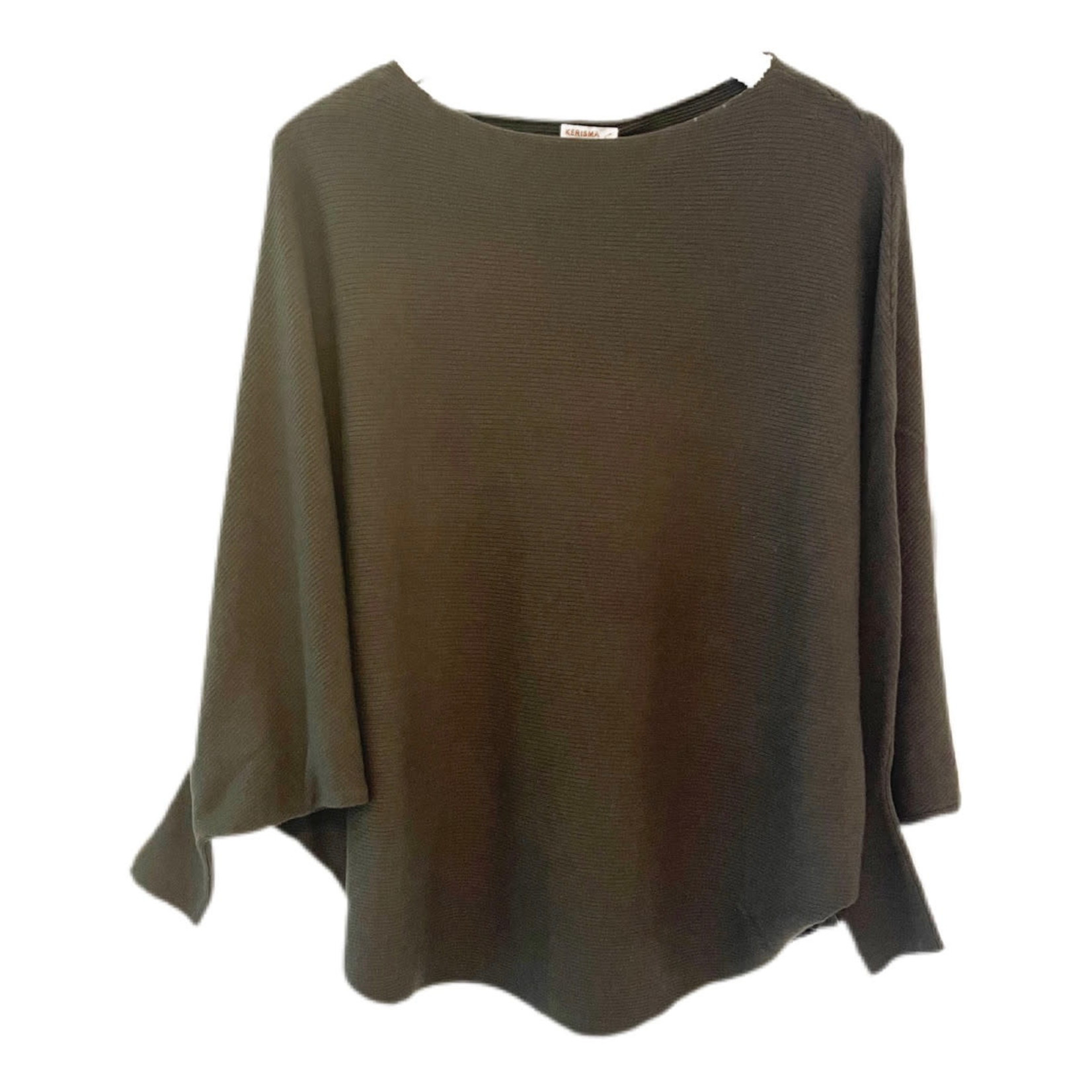 Kerisma Ryu Dolman Knit Sweater in Olive - Molly's Meanderings