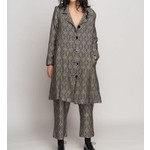 Baci Kaleidoscope Print Button Up Overcoat