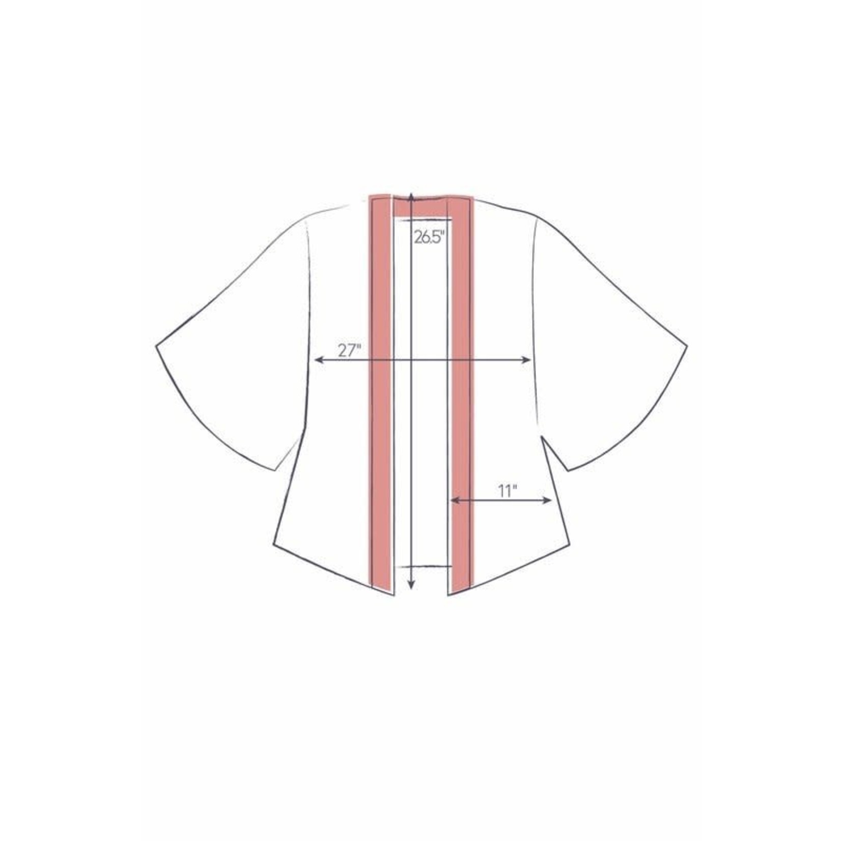 Powder Trailing Wisteria Lux Kimono Jacket in Amethyst OS