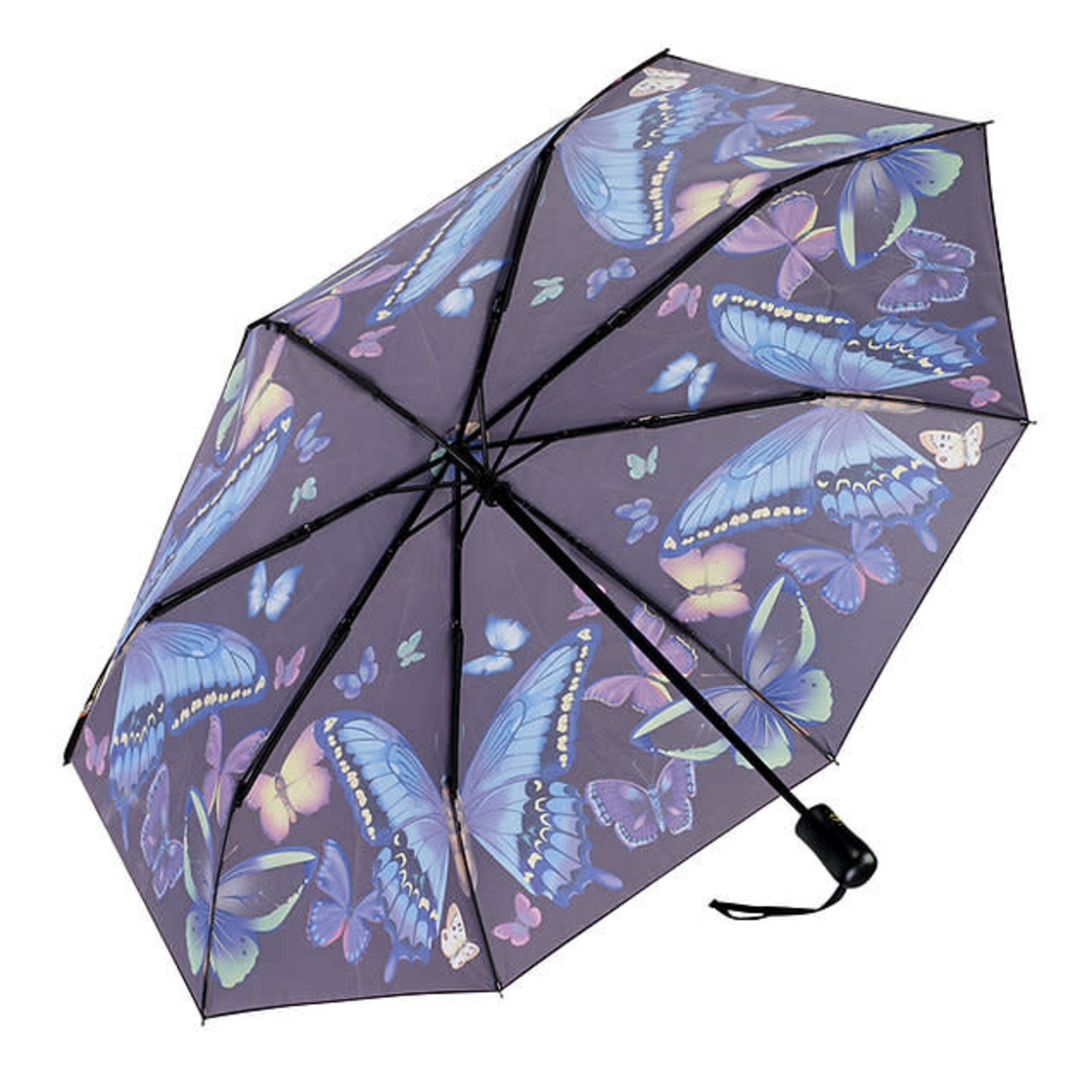 Moonlight Butterflies Folding Umbrella